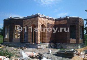 Строительство дома из газосиликата и кирпича